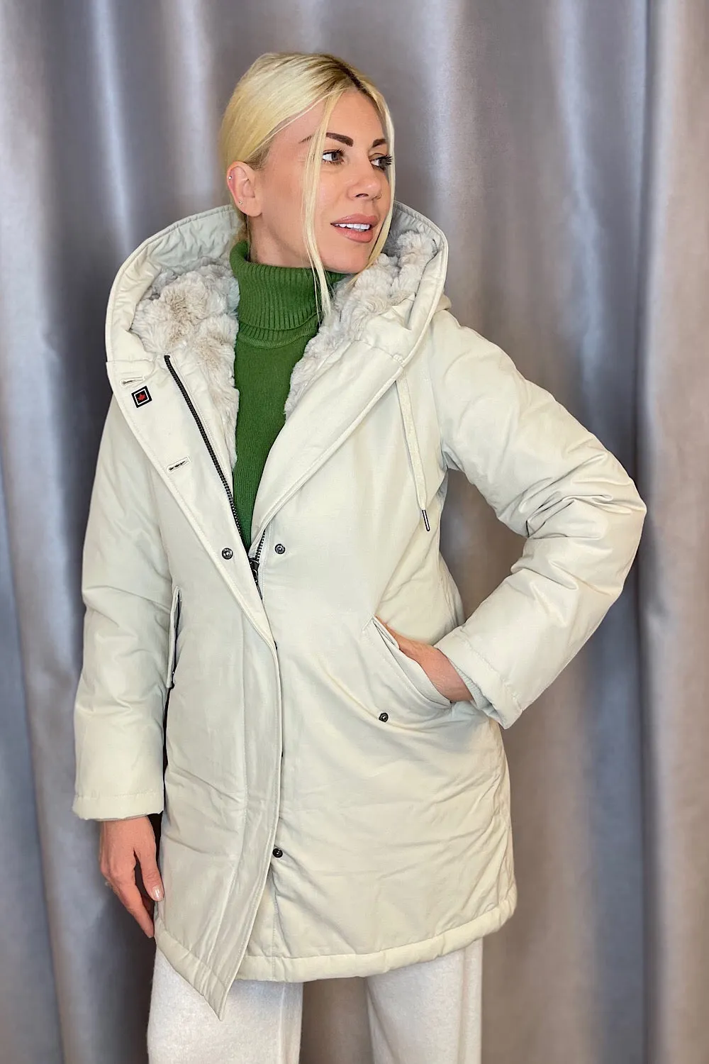 ΜΠΟΥΦΑΝ PARKA MIDI ME FAUX FUR