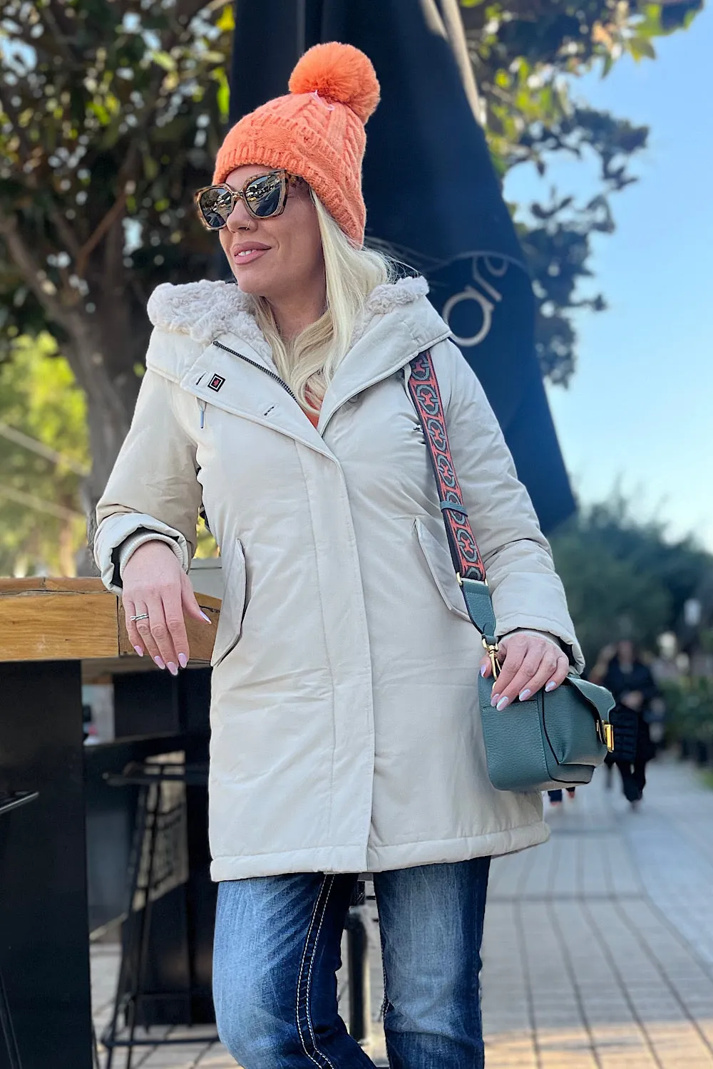 ΜΠΟΥΦΑΝ PARKA MIDI ME FAUX FUR
