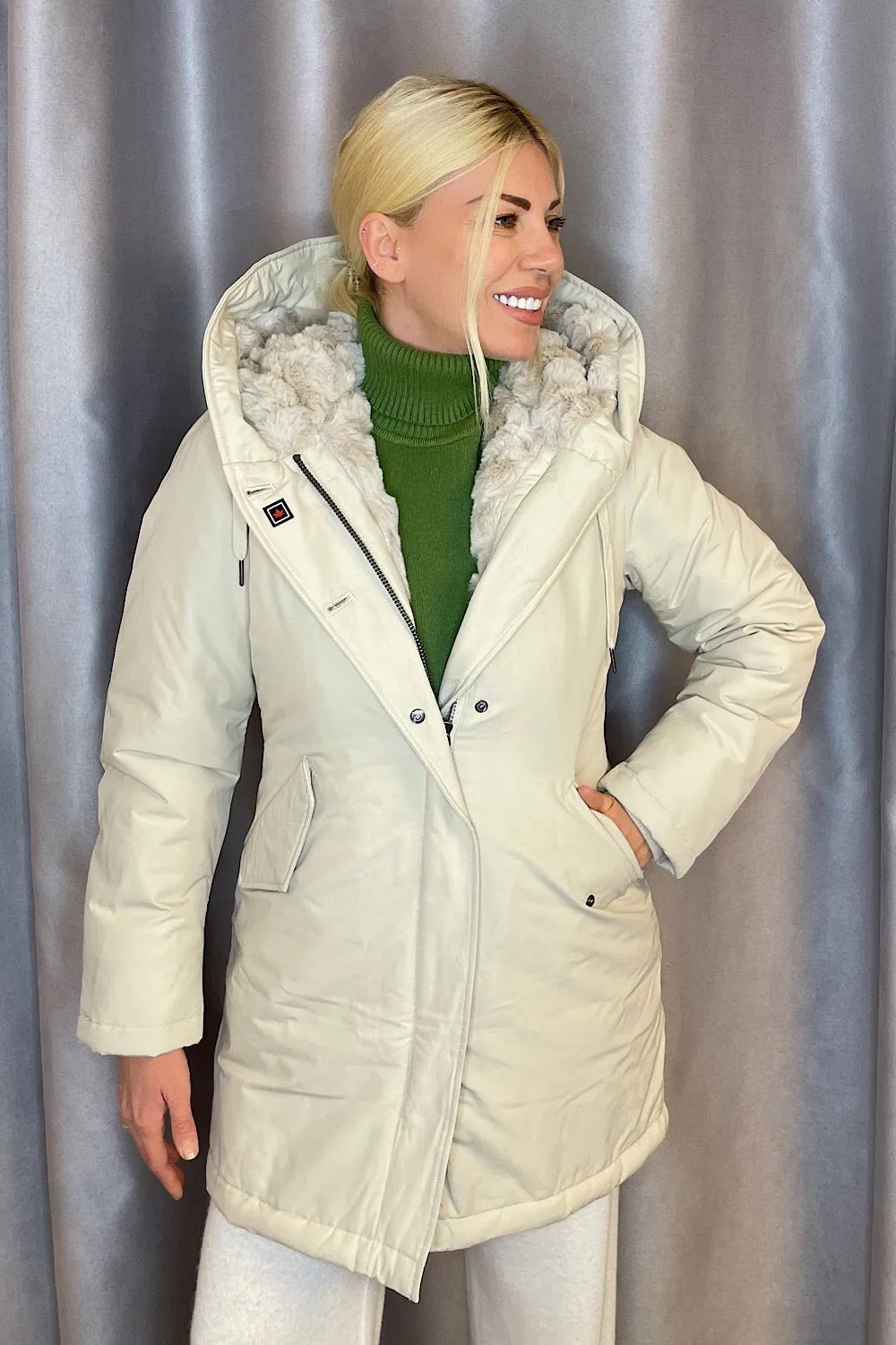 ΜΠΟΥΦΑΝ PARKA MIDI ME FAUX FUR