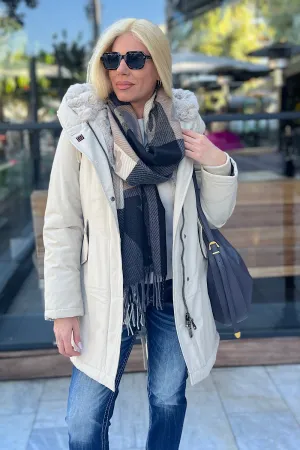 ΜΠΟΥΦΑΝ PARKA MIDI ME FAUX FUR