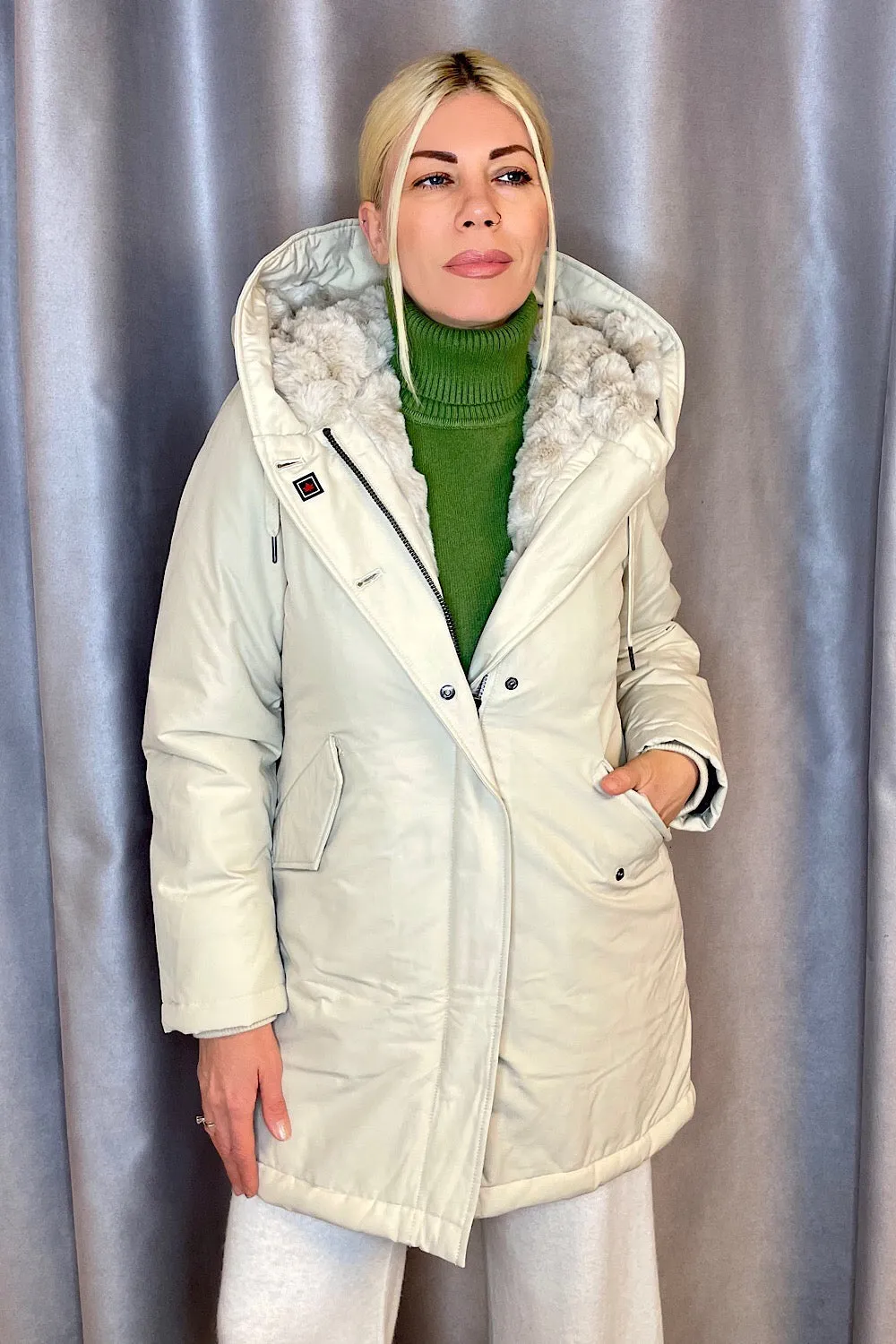 ΜΠΟΥΦΑΝ PARKA MIDI ME FAUX FUR