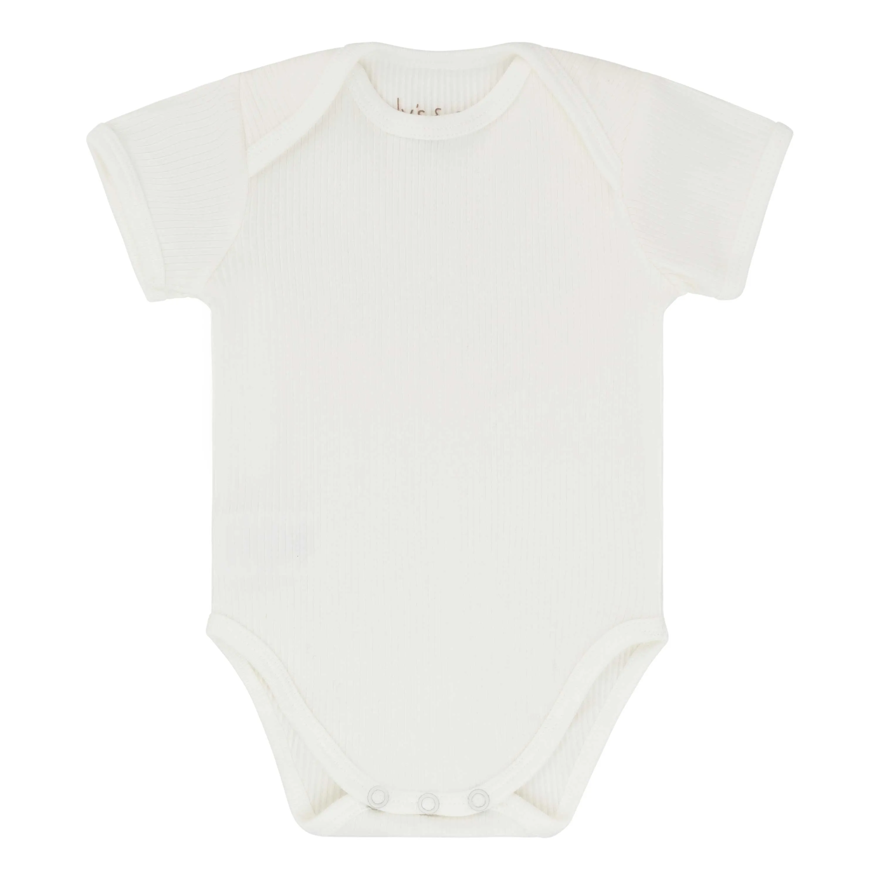 3 Pack Ribbed Short Sleeve Bodysuits - Ivory