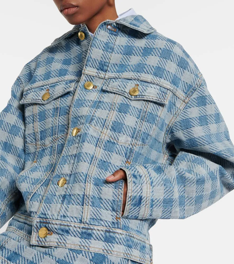 Ami Paris Checked denim jacket