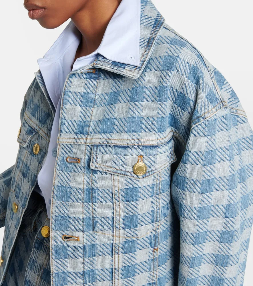 Ami Paris Checked denim jacket