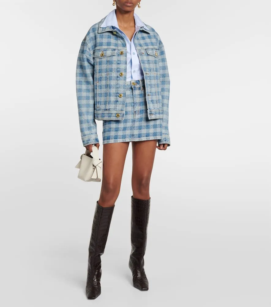 Ami Paris Checked denim jacket