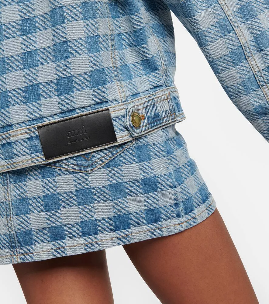 Ami Paris Checked denim jacket