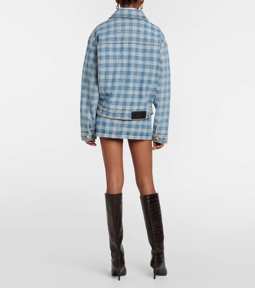 Ami Paris Checked denim jacket