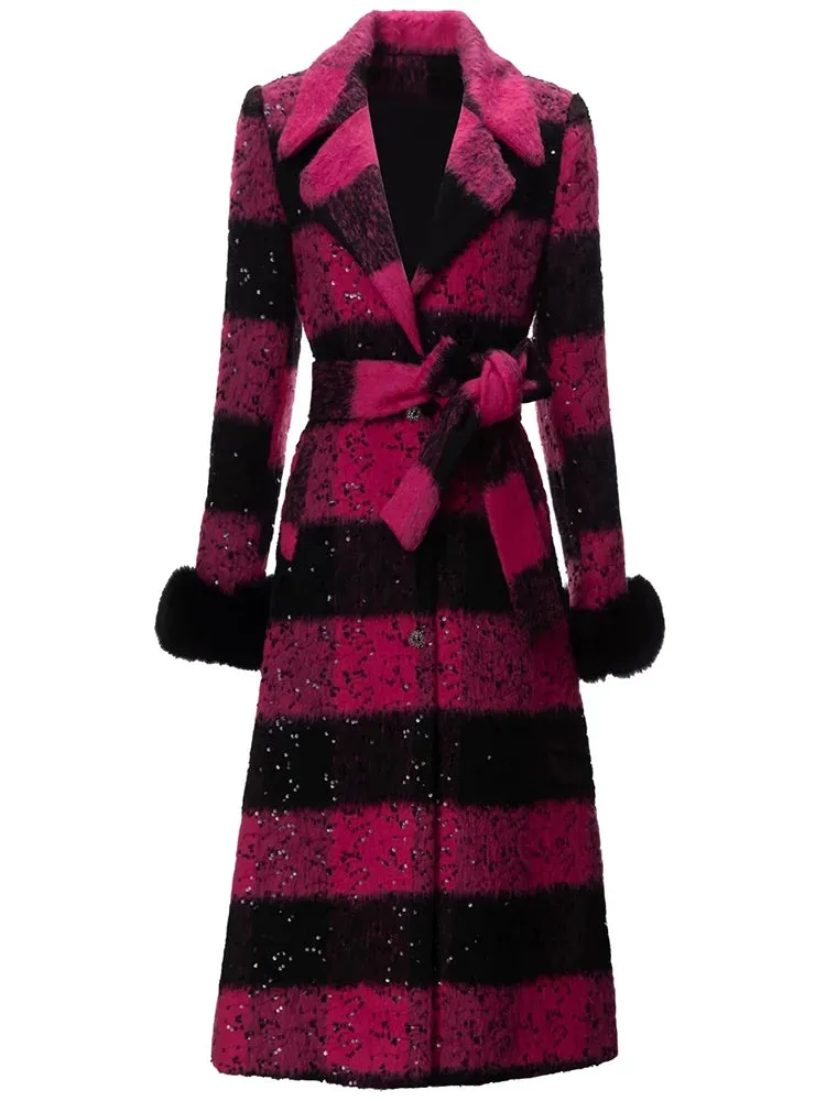 Andi Wool  Blends Sequins Coat