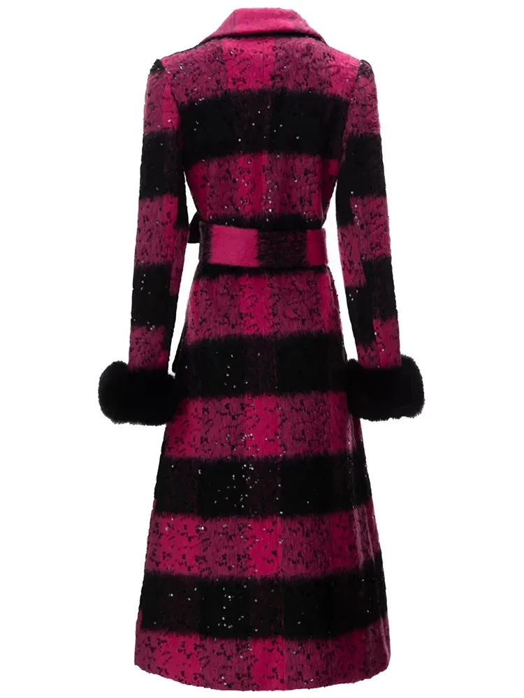 Andi Wool  Blends Sequins Coat