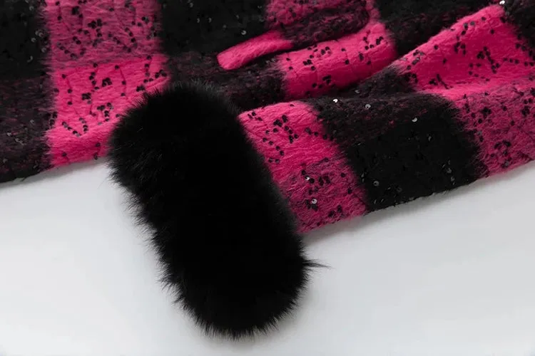 Andi Wool  Blends Sequins Coat