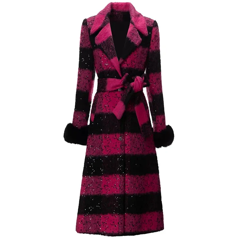 Andi Wool  Blends Sequins Coat