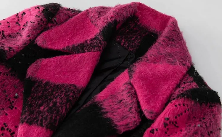Andi Wool  Blends Sequins Coat