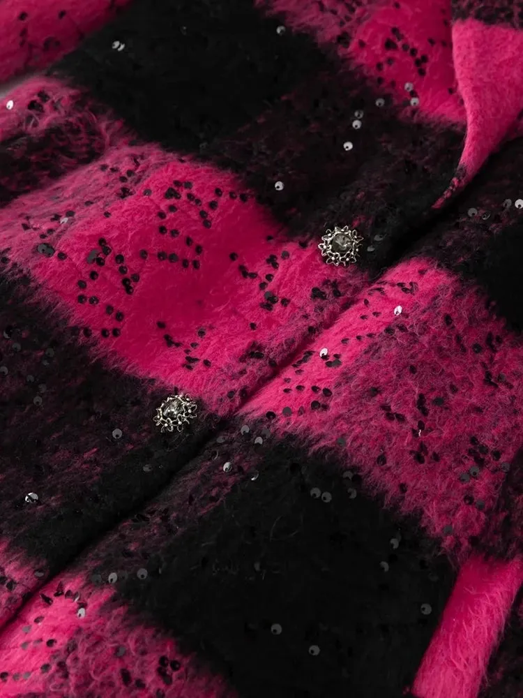 Andi Wool  Blends Sequins Coat