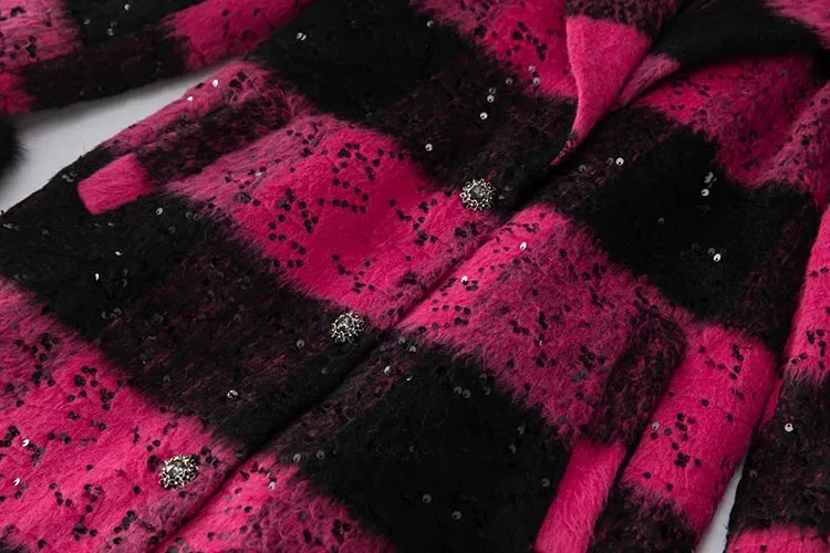Andi Wool  Blends Sequins Coat
