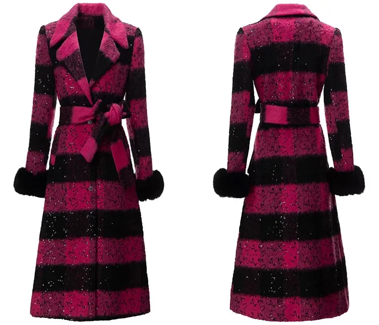 Andi Wool  Blends Sequins Coat