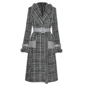 Aspen Plaid Tweed Coat