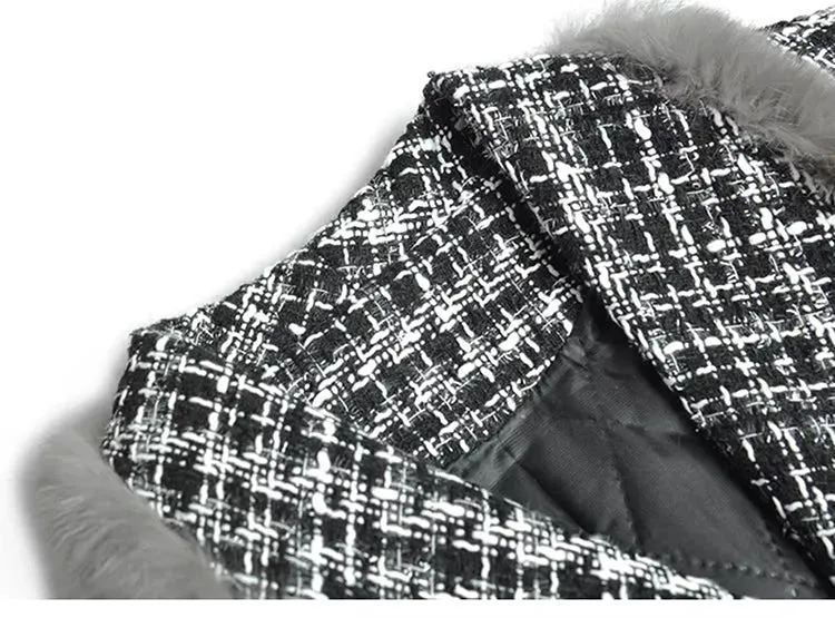 Aspen Plaid Tweed Coat