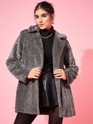 Athena Notched Lapel Front-Open Woollen Overcoats