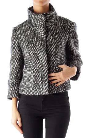 Black & White Crop Jacket