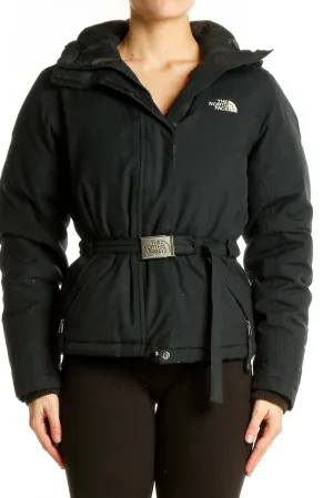 Black Belted Puffer Jacket