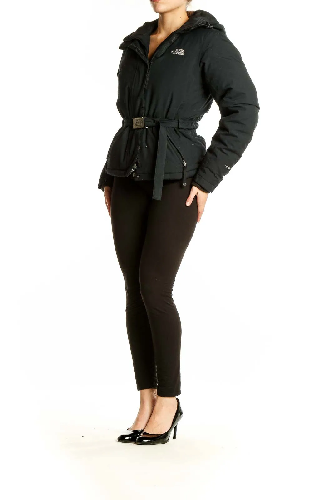 Black Belted Puffer Jacket