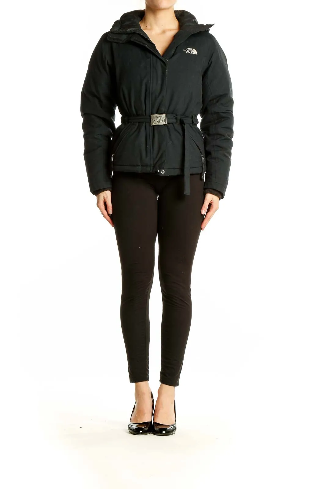 Black Belted Puffer Jacket