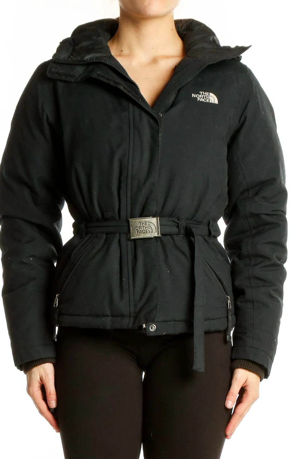 Black Belted Puffer Jacket