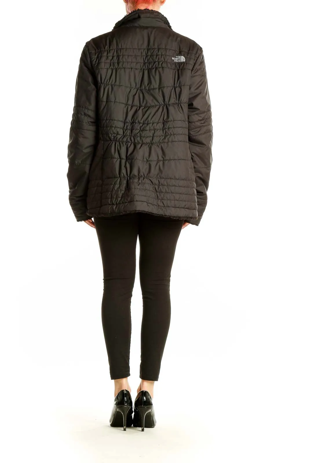 Black Quilted Polyester Jacket