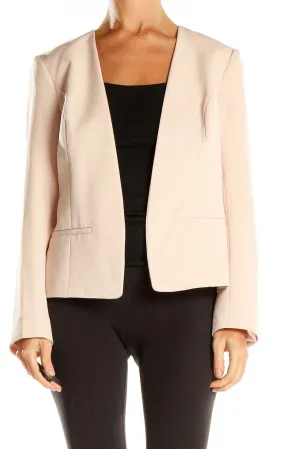 Blush Open-Front Blazer