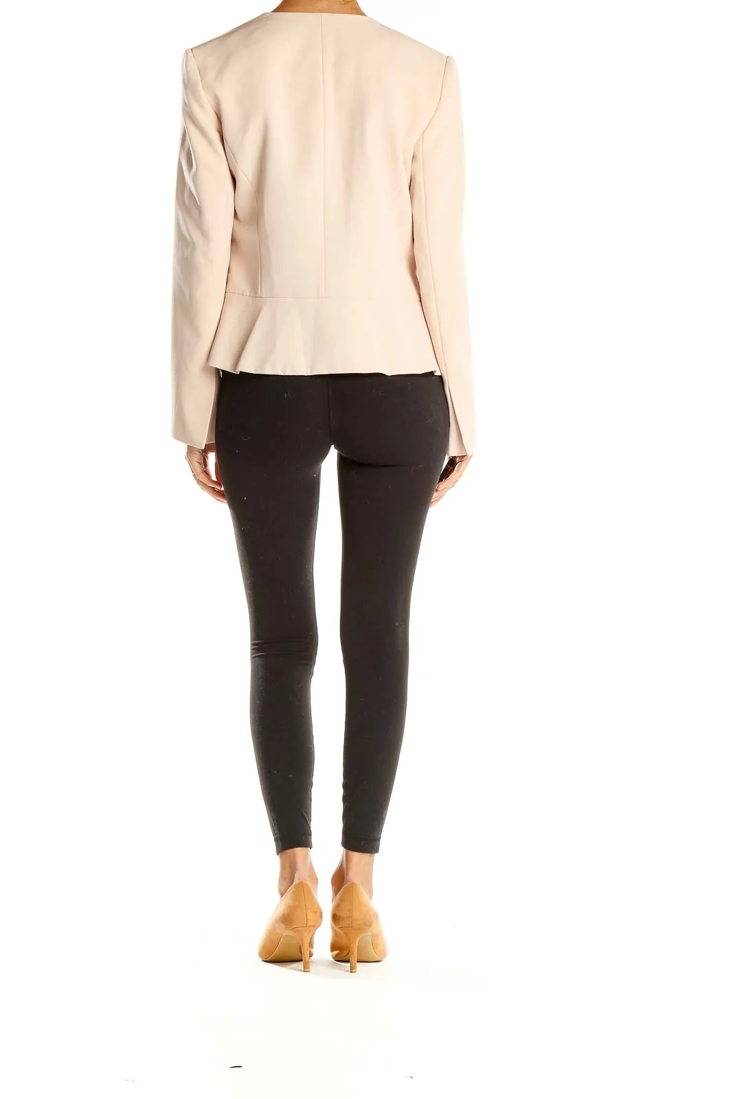 Blush Open-Front Blazer