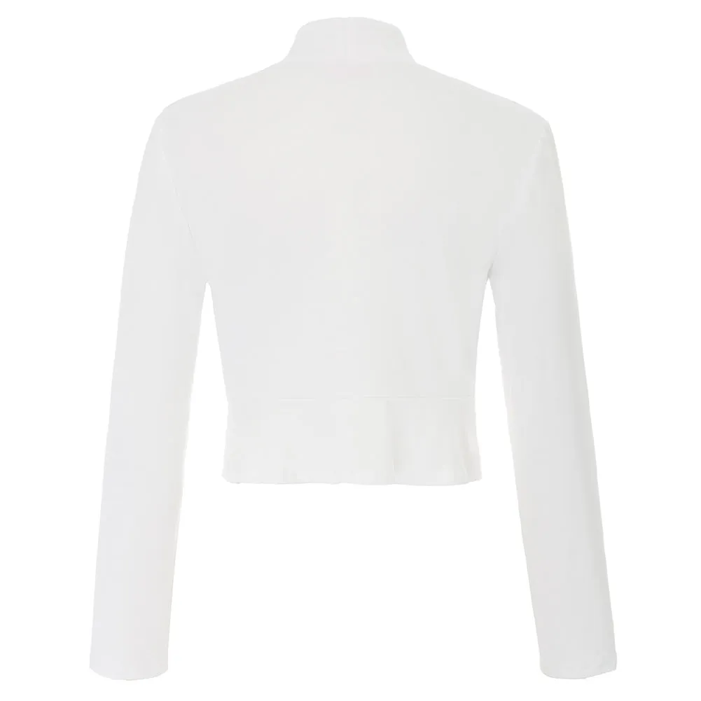 Bundle Deal Women's Vintage Long Sleeve Open Front Ruffled Hem Cotton Bolero Shrug