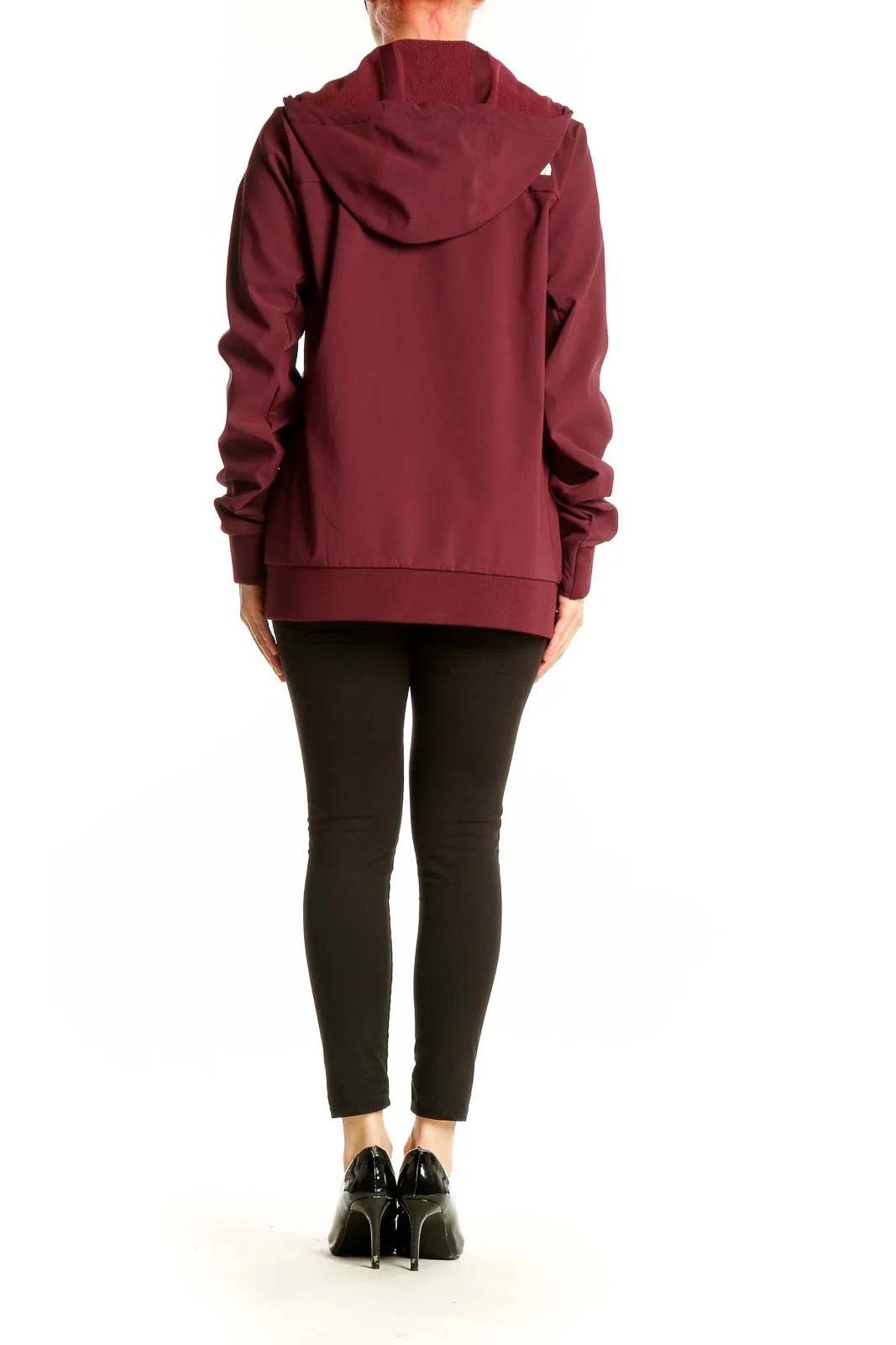 Burgundy Softshell Hooded Jacket