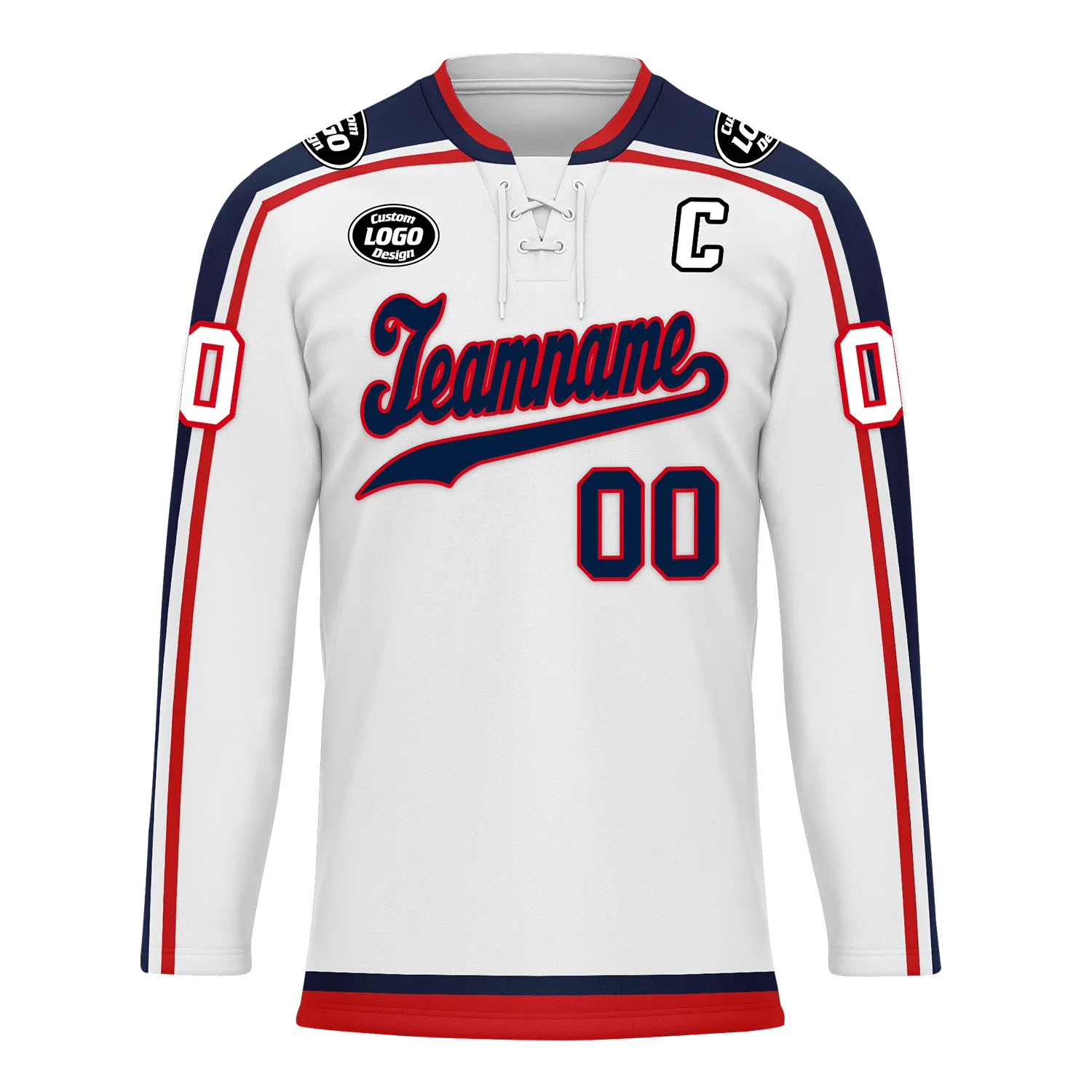 Custom White Personalized Hockey Jersey HCKJ01-D0a70fa