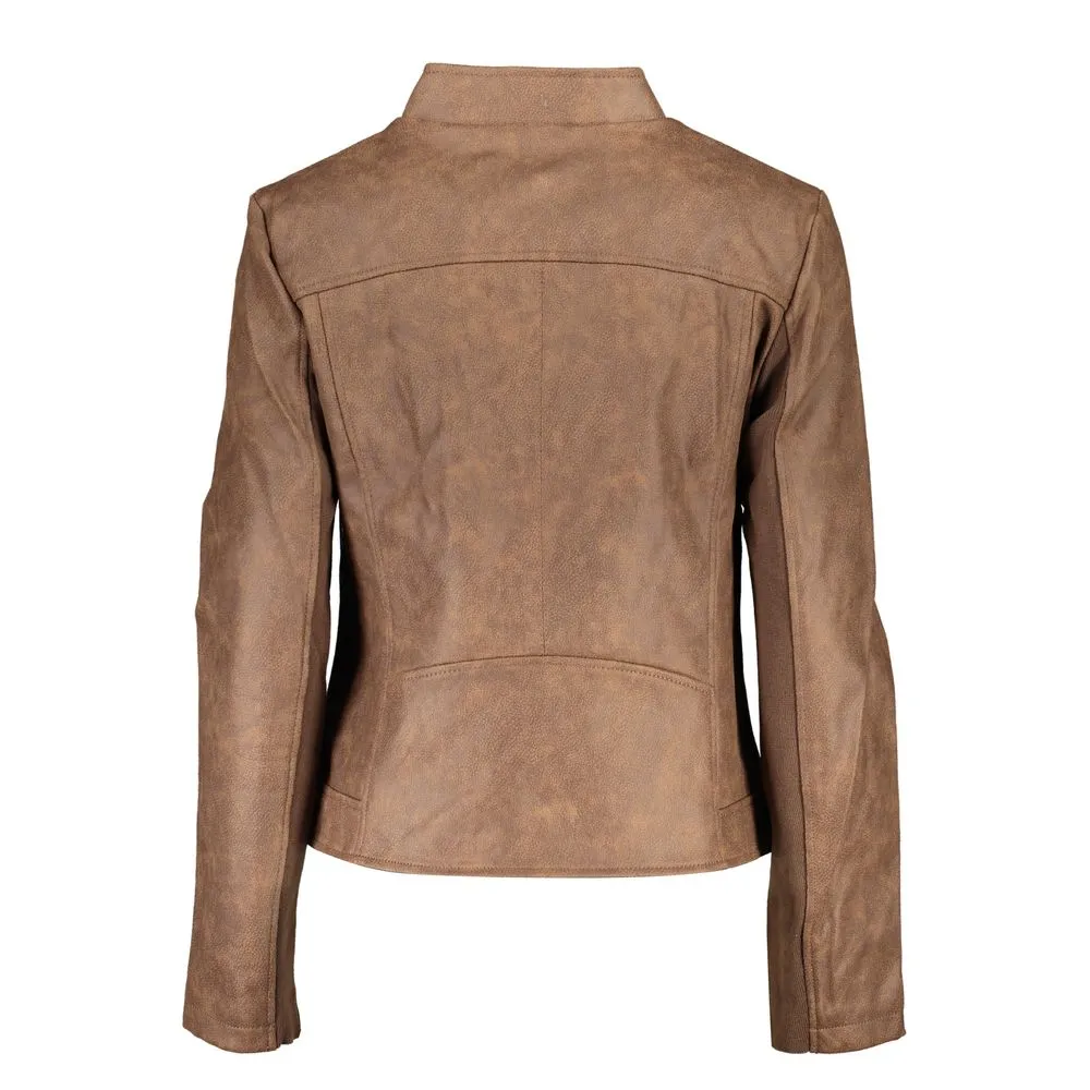Desigual Brown Polyester Jackets & Coat