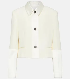 Ferragamo Satin and wool blend jacket