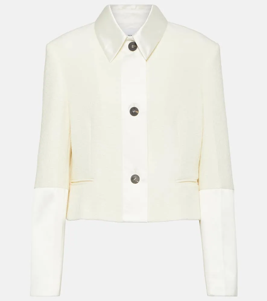 Ferragamo Satin and wool blend jacket