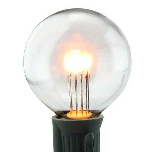 G50 LED Patio Lights - Glass Bulb - E-17 - Warm White - Box of 25