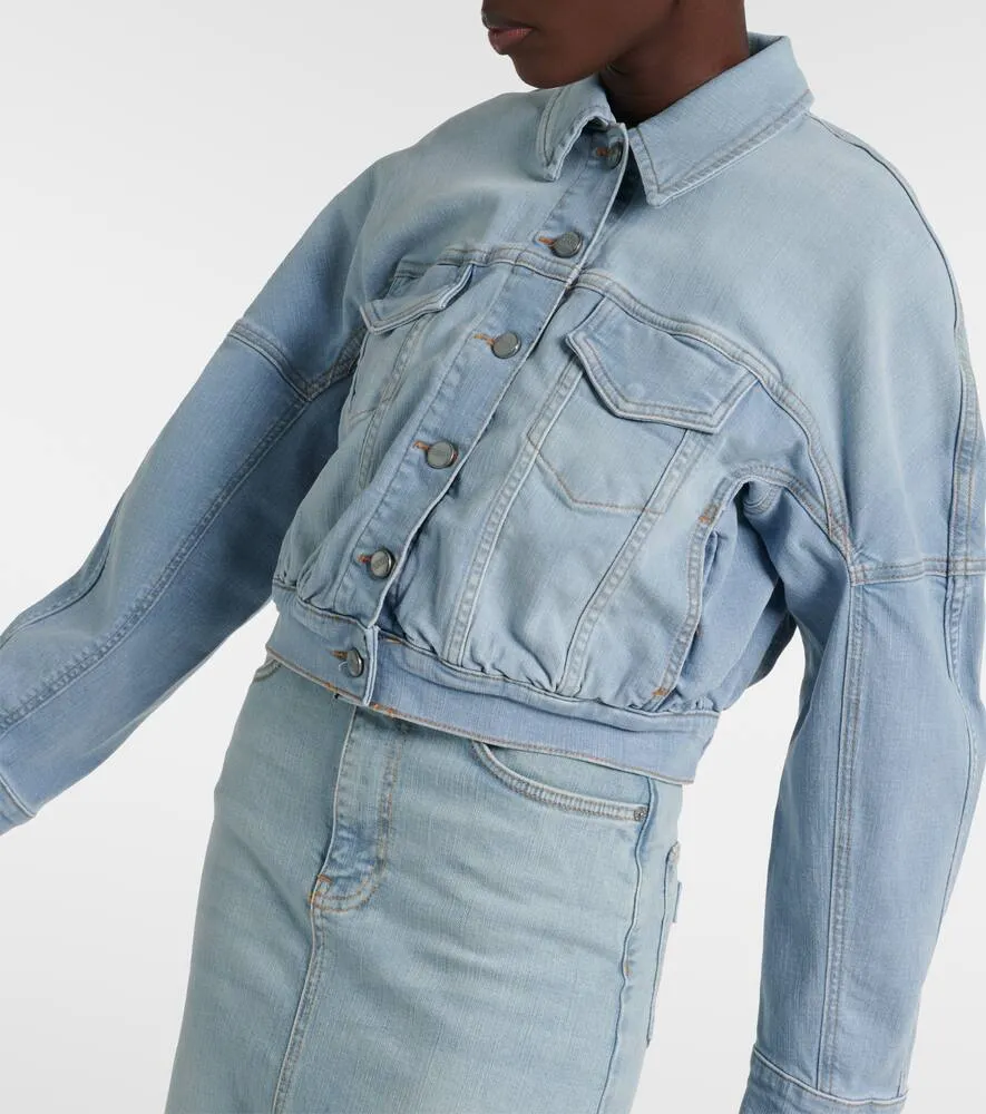 Ganni Cropped denim jacket