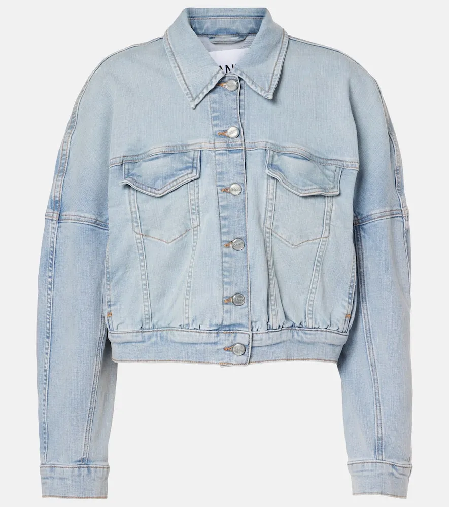 Ganni Cropped denim jacket