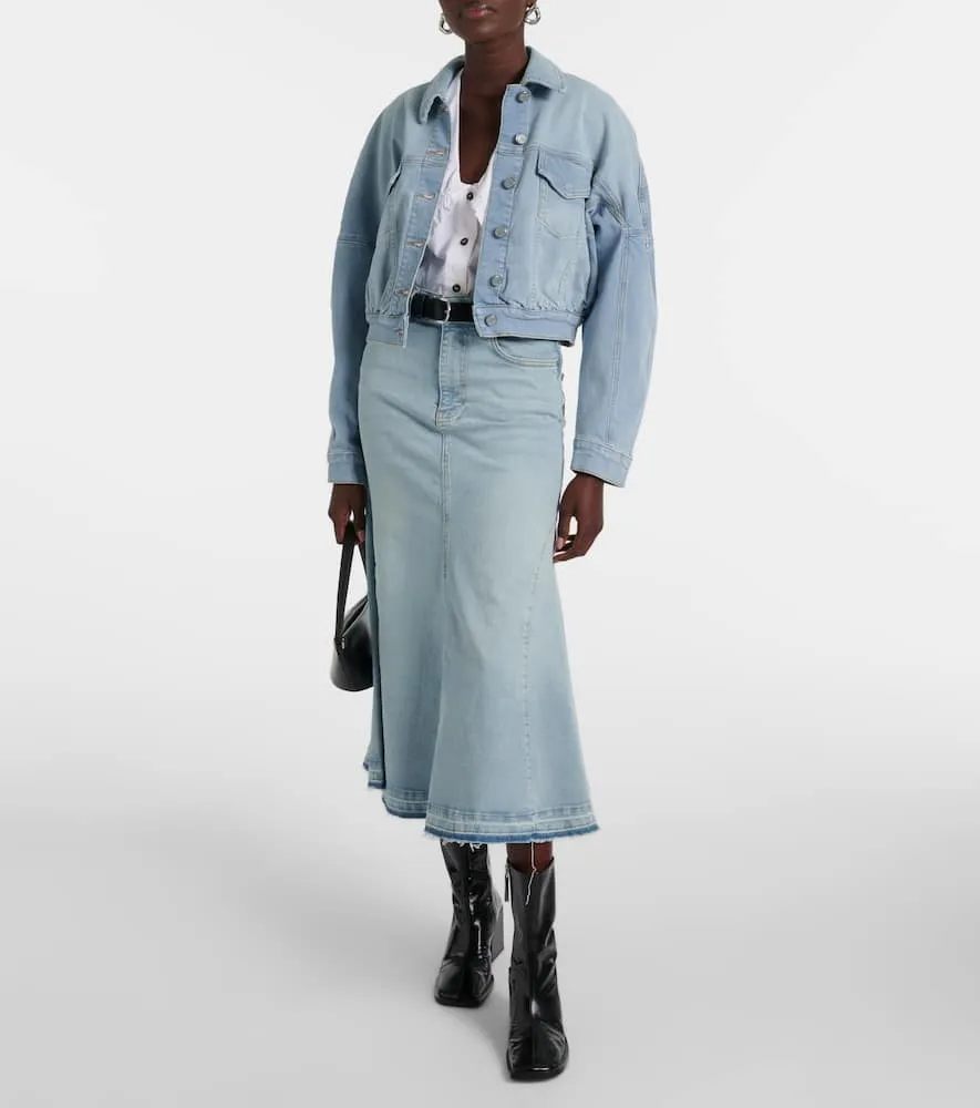 Ganni Cropped denim jacket