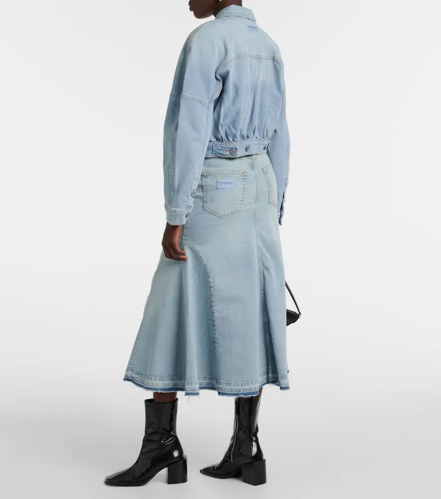 Ganni Cropped denim jacket