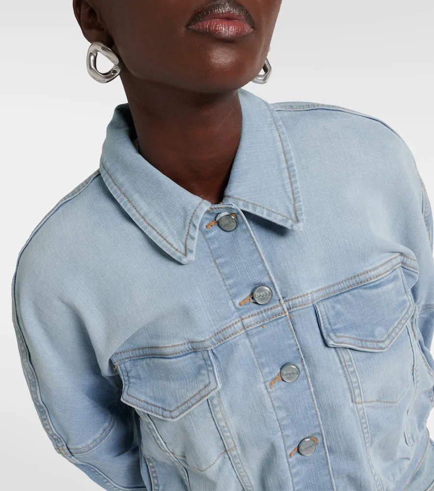 Ganni Cropped denim jacket