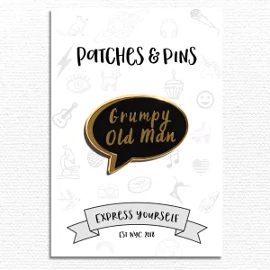 Grumpy Old Man Enamel Pin