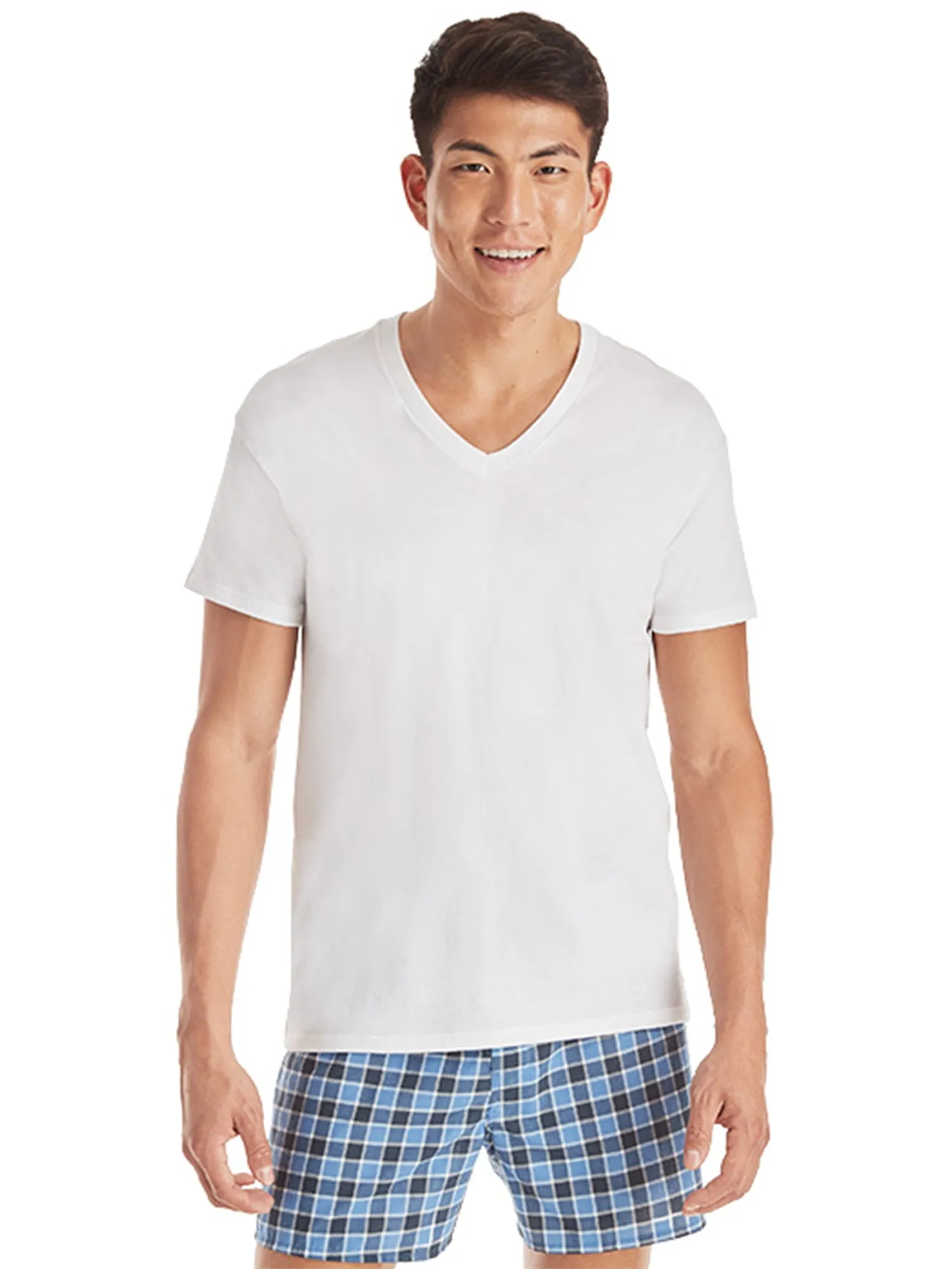 Hanes Men's Super Value Pack White V-Neck Undershirts, 10 Pack