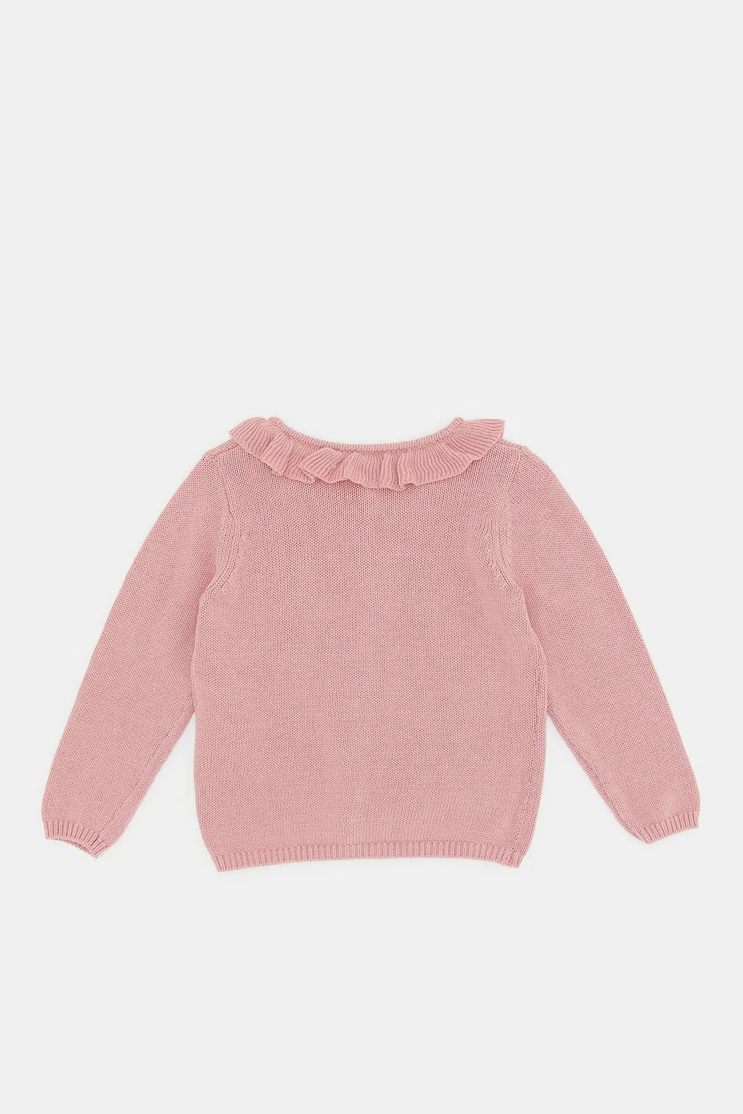 Infant Girls Pink Embellished Cardigan