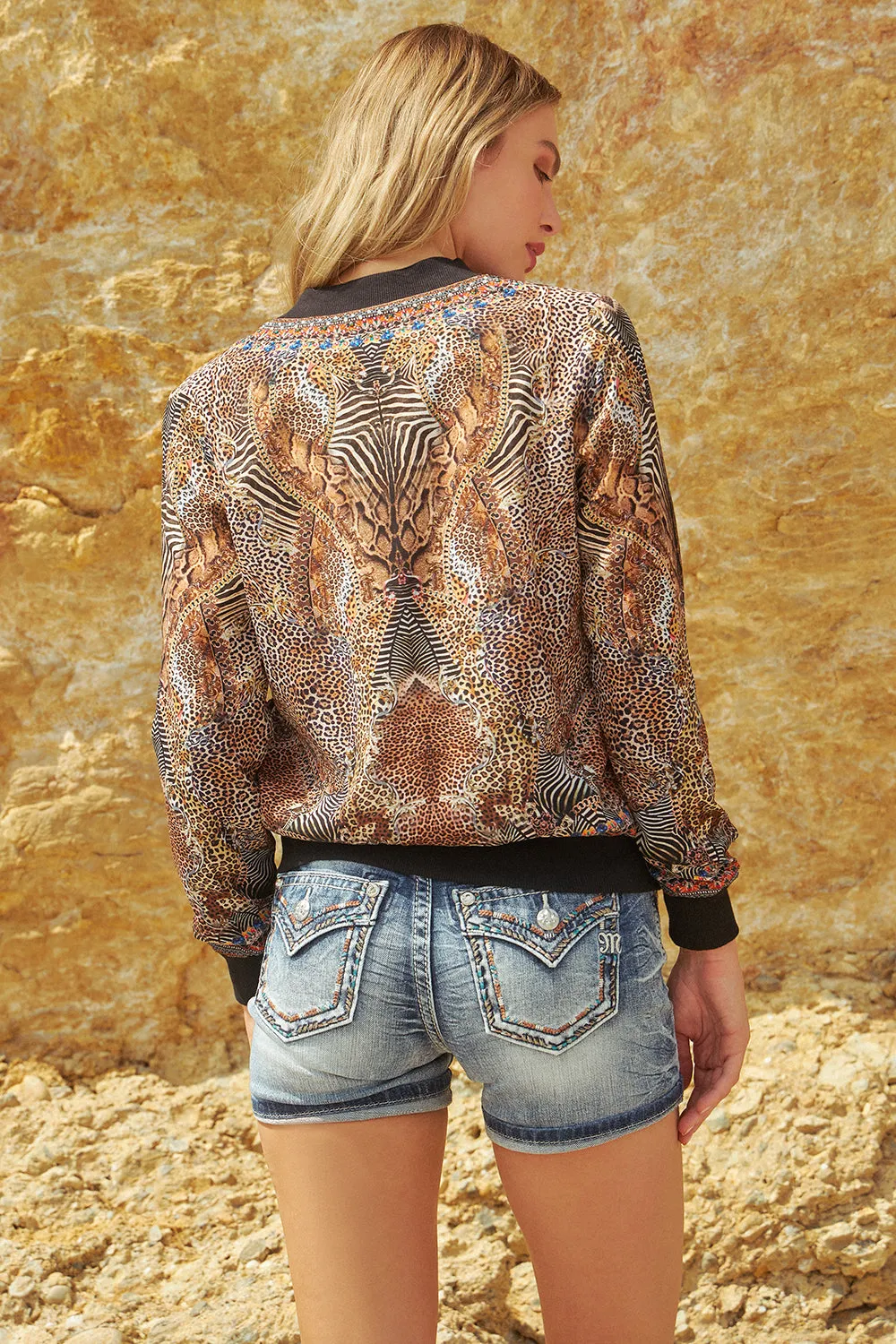 JACKET BOMBER ME ΚΡΥΣΤΑΛΛΑ