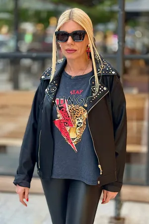 JACKET PERFECTO ME STUDS