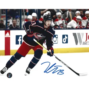 Kent Johnson Autographed Columbus Blue Jackets 8X10 Photo