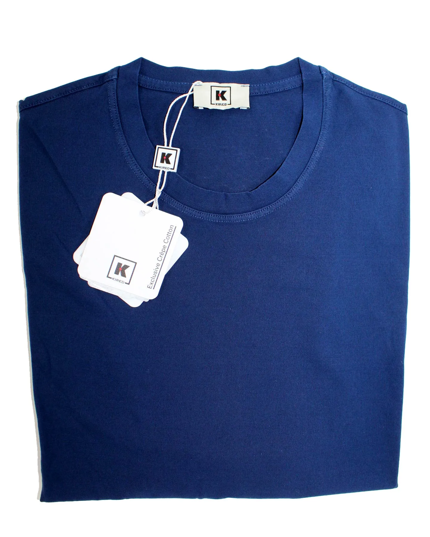 Kired Kiton T-Shirt Navy Crêpe Cotton EU 60/ 4XL