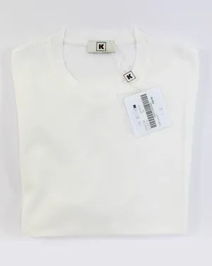 Kired Kiton T-Shirt White Crêpe Cotton EU 52/ L SALE